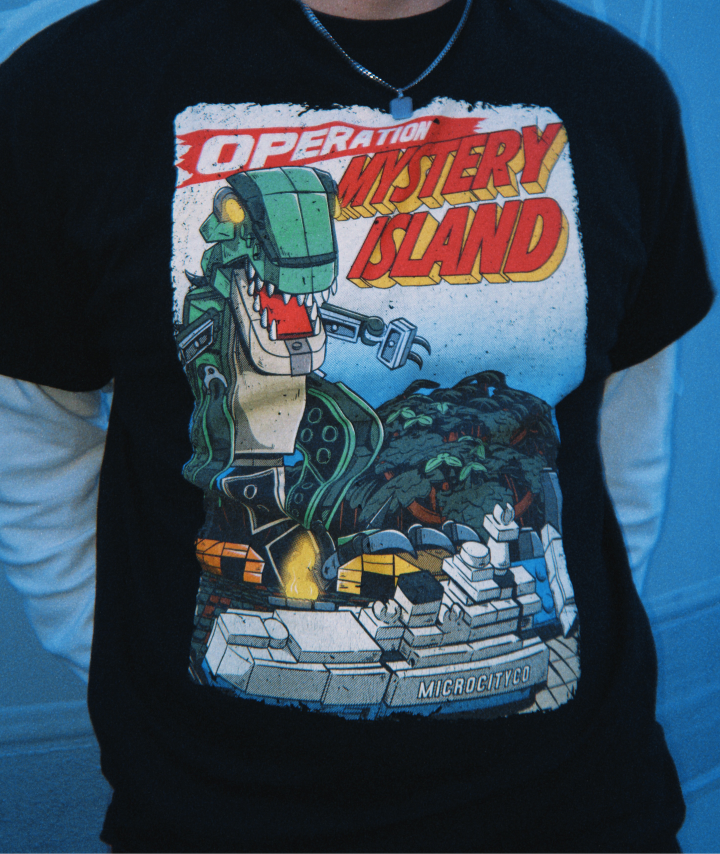 Operation Mystery Island Full Graphic Tee Midnight Black