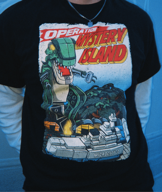 Operation Mystery Island Full Graphic Tee Midnight Black